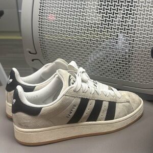 Adidas Campus Shoes in Off-White and Black